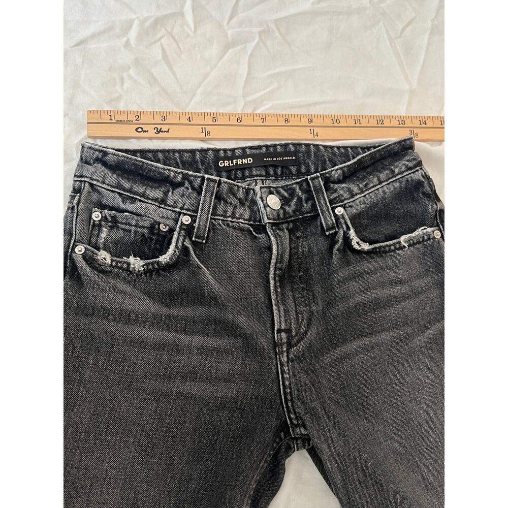 GRLFRND The Hailey Low Rise Slim Boot With Slit In Empire State Size 24 - Picture 8 of 10